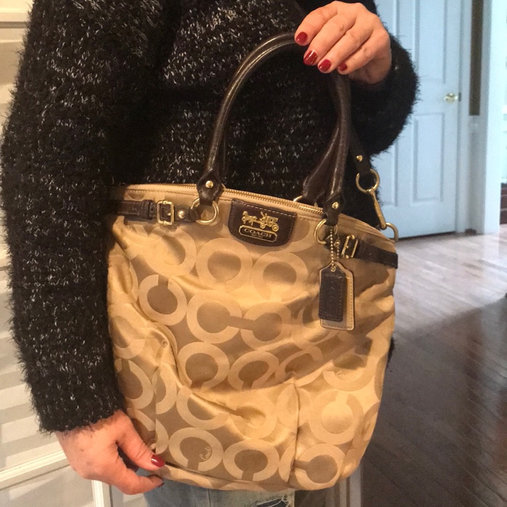 Coach material handbag.